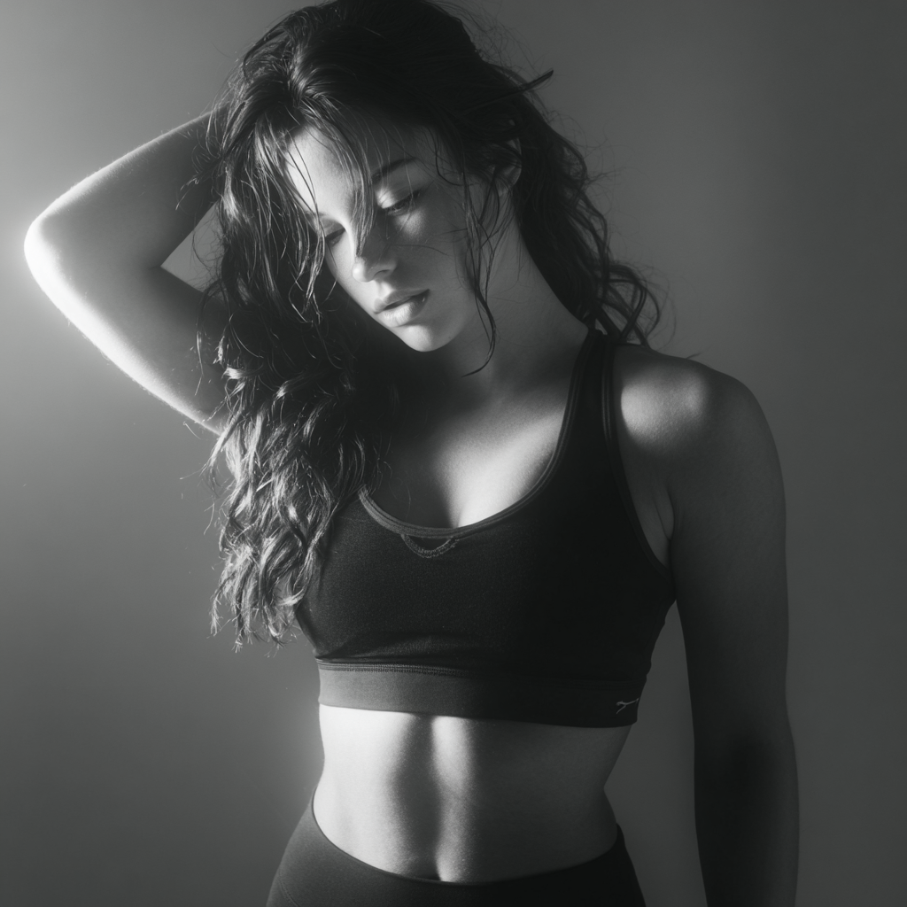 Photo of a silhouette of 2 dancers posing in front of a red curtain.